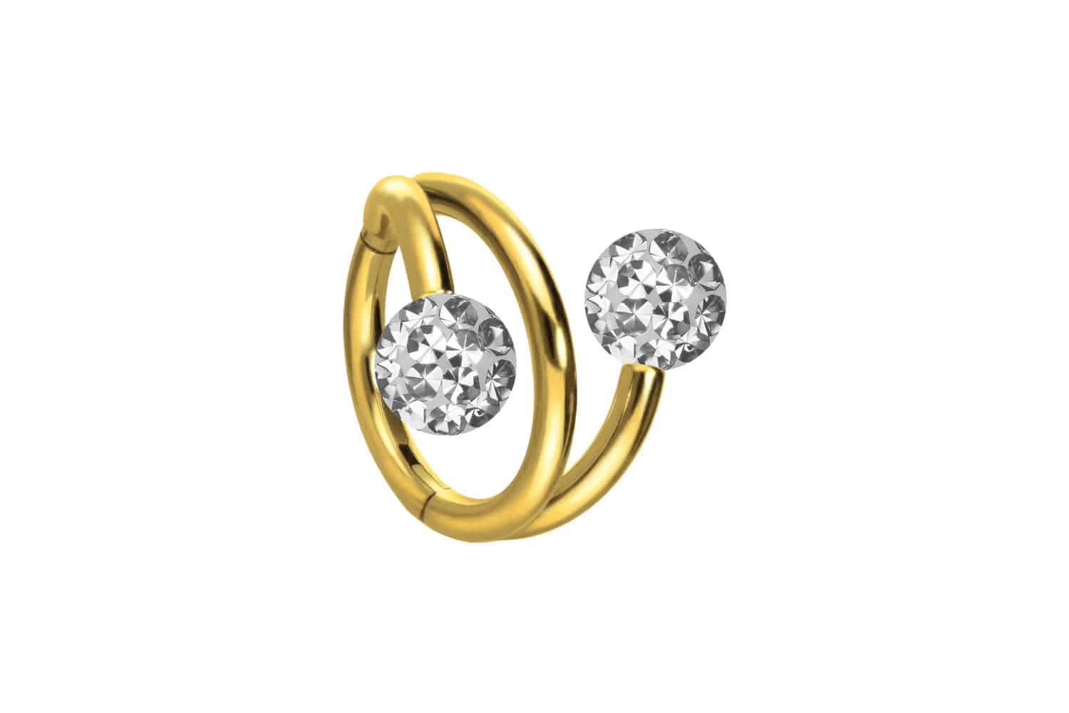 Titan Segmentring Clicker Piercing mit Innengewinde 3 RINGE + 2 EPOXY-KUGELN